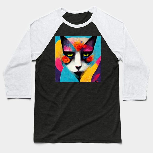 Abstract Cat Baseball T-Shirt by n23tees